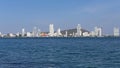 Modern Cartagena along the sea shoreline beaches.