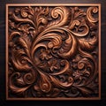 Modern Carved Wood Panel Vector Element For Baking Sheet Design