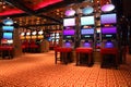 Modern casino hall with game machines Royalty Free Stock Photo