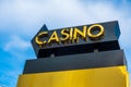 Modern Casino sign against blue sky