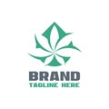 Modern CBD cannabis oil logo