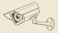 Modern CCTV security camera for surveillance and safety systems, vector design Generative AI Royalty Free Stock Photo