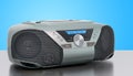 Modern CD Boombox with AM/FM Stereo Radio on the desk, 3D rendering