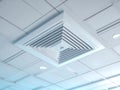 Modern ceiling ventilation system in an office or commercial space Royalty Free Stock Photo