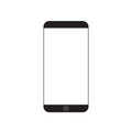 Modern Cell Smart Phone With White Empty Screen Isolated Royalty Free Stock Photo