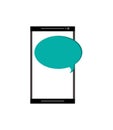 Modern cellphone and conversation bubble icon Royalty Free Stock Photo