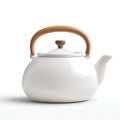 Modern Ceramic Teapot Isolated on White Background. Generative ai