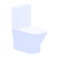 Modern ceramic toilet on white background. Clean bathroom fixture concept. Minimalistic single item design vector Royalty Free Stock Photo