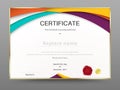 Modern certificate appreciation template. diploma design. vector Royalty Free Stock Photo