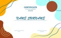 Modern sertificate of appreciation template with geometric style elements. Illustration