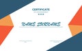 Modern sertificate of appreciation template with geometric style elements. Illustration