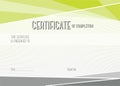 Modern Certificate of completion. Vector template Royalty Free Stock Photo