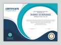 Modern Certificate or Diploma with Stylish Design Royalty Free Stock Photo