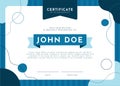 Modern certificate flat design Royalty Free Stock Photo