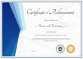 Modern certificate template for achievement, appreciation, participation or completion