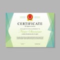 Modern certificate template design with green and white color Royalty Free Stock Photo