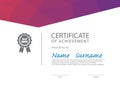 Modern certificate template Royalty Free Stock Photo