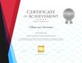 Modern certificate template with elegant border frame, Diploma d Royalty Free Stock Photo