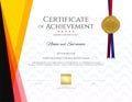 Modern certificate template with elegant border frame, Diploma d
