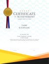 Modern certificate template with elegant border frame, Diploma d Royalty Free Stock Photo