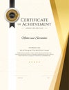 Modern certificate template with elegant border frame, Diploma design for graduation or completion Royalty Free Stock Photo