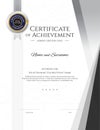 Modern certificate template with elegant border frame, Diploma design Royalty Free Stock Photo