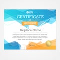 Modern Certificate Template Horizontal. Vector