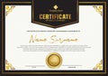 Uxury and elegant modern certificate template Royalty Free Stock Photo