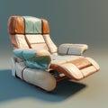 Modern Chair 3d Model With High-tech Futurism Style