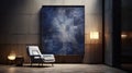 Modern Chair With Large Blue Painting In Berliner Weisse Room