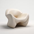 Organic White Chair With Soft Curves - Maya Rendered Design