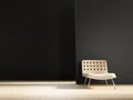 Modern chair to face a blank wall Royalty Free Stock Photo