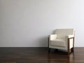 Modern chair to face a blank wall Royalty Free Stock Photo