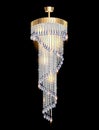 Modern chandelier with crystal pendants