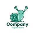 Modern character funny snail logo