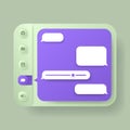 Modern Chat Application UI Interface Dashboard Design Royalty Free Stock Photo