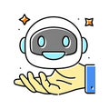 modern chat bot color icon vector illustration