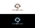 Modern chat bot logo and icon vector