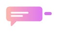 Modern Chat Bubble Icon with Gradient for Messaging Apps, vector design Generative AI Royalty Free Stock Photo
