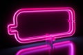 Modern chat symbol A bold pink neon element for attention