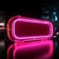 Modern chat symbol A bold pink neon element for attention