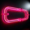 Modern chat symbol A bold pink neon element for attention