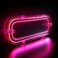 Modern chat symbol A bold pink neon element for attention