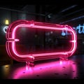 Modern chat symbol A bold pink neon element for attention