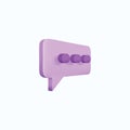 Modern chat symbol 3D icon vector design template