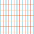Modern check grid plaid pattern in soft orange and blue Royalty Free Stock Photo