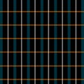 Modern check grid plaid pattern texture in soft orange and blue. Royalty Free Stock Photo