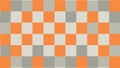 Modern Checkered Pattern with Alternating Orange and Grey Squares Royalty Free Stock Photo