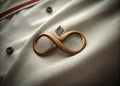 Modern Chef Uniform with Infinity Symbol Logo Professional Culinary Apparel for a Creative and Sustainable Kitchen Royalty Free Stock Photo