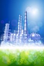 Modern chemical manufacturing plant - the concept of industrial revolution